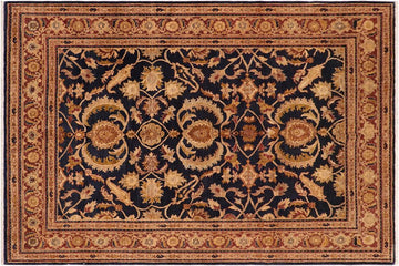handmade Traditional Kafkaz Chobi Ziegler Blue Brown Hand Knotted RECTANGLE 100% WOOL area rug 8 x 10